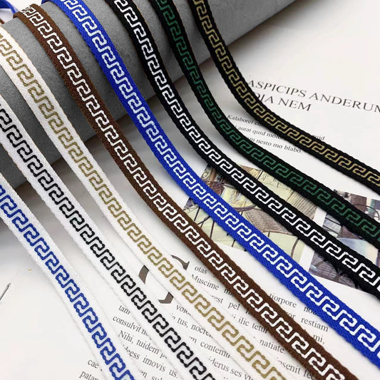 3870 Spot 1cm papel de color impresión accesorios de cincha tira de presión del borde del cuello trasero ropa de estilo étnico tira lateral tira de ribete