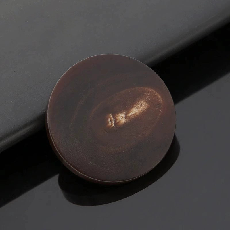 3462★ Gabardina con botones de cuerno real, abrigo con botones redondos, ropa superior, botones negros para mujer, traje de hombre, accesorios con botones para traje