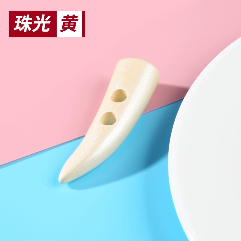 3275★  Pearlescent resin horns, horns, tips, buttons, coat, cashmere wool jacket, buttons, sweater, high-end clothes buttons