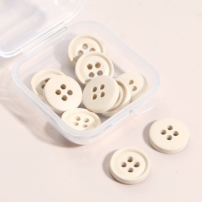 3324★  Round Shirt Clothes Decorative Buttons Shirt Cardigan Top Women's Four-Eye Buttons Sweater Cuffs Small Button Accessories