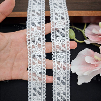 3806 Encaje bordado de malla blanca japonés y coreano, accesorios de decoración de ropa, accesorios de ropa de encaje hechos a mano DIY