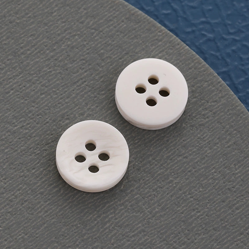 3353★  Shirt buttons white round clothes buttons resin matte shirt buttons men's and women's shirts pattern small buttons