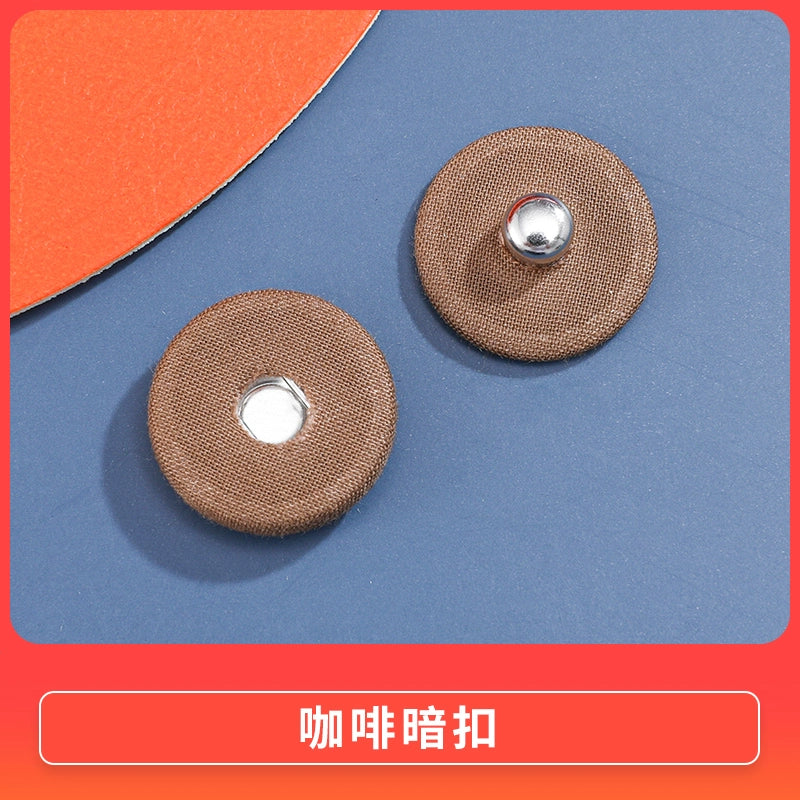 3470★ Botón de tela de color nuevo, botón a presión de metal, botón oculto, botón anti-luz para niños y madres, botón de ropa grande para mujeres, botón de botón.