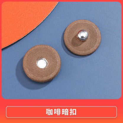 3470★ Botón de tela de color nuevo, botón a presión de metal, botón oculto, botón anti-luz para niños y madres, botón de ropa grande para mujeres, botón de botón.