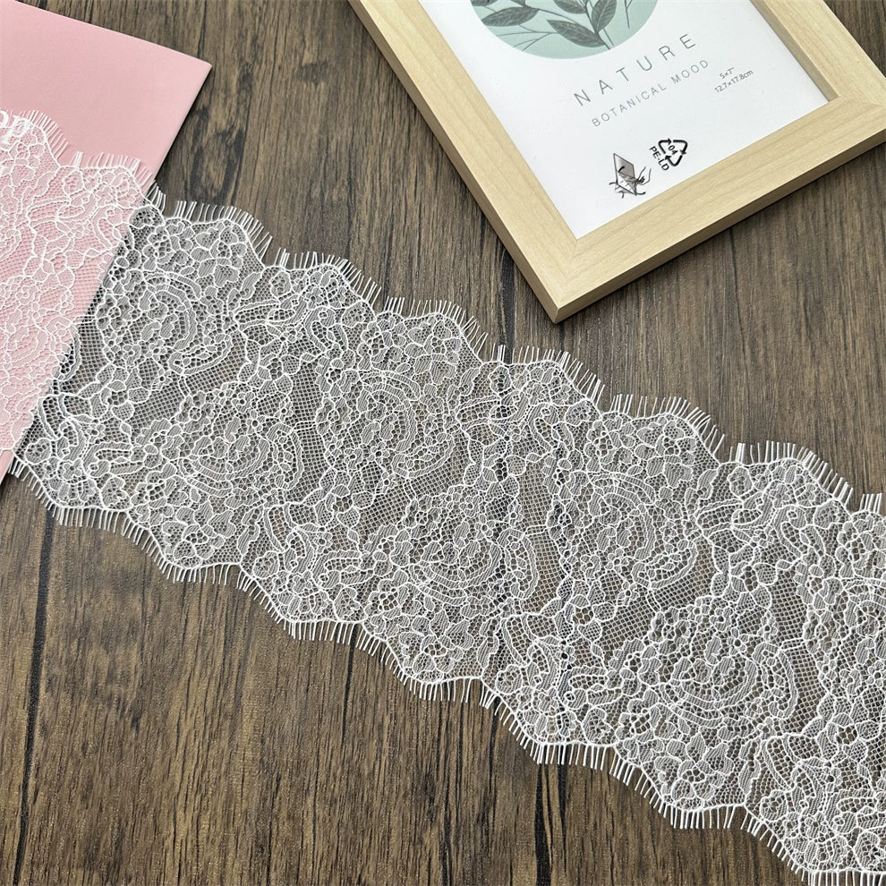 3758 Ancho 15CM Encaje de pestañas de alta calidad DIY Ropa Vestido de novia Ropa de cama Material de empalme decorativo