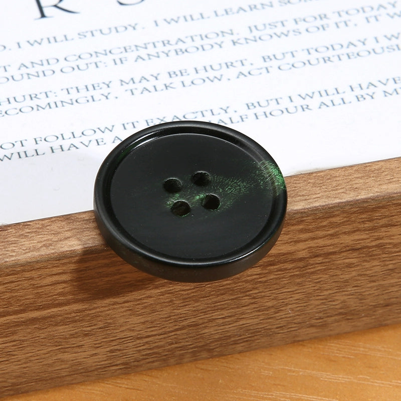 3463★ Botones de cuerno real para hombre, traje, chaqueta, pantalón, botones de alta gama, abrigo de cachemira para mujer, botones negros Daquan