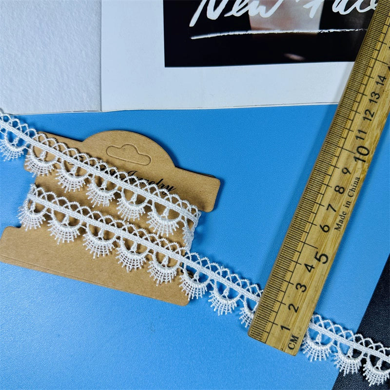 3675 Exquisita ropa de bebé de encaje bordado soluble en agua blanco Lolita, accesorios de encaje duro, ropa, encaje decorativo hecho a mano