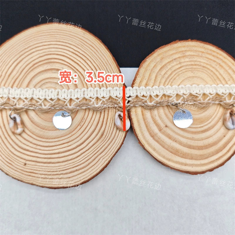 3705 Nuevos accesorios de ropa hechos a mano con cuentas de encaje de imitación de concha colgante joyería DIY Xiaoxiangfeng ropa Hanfu accesorios