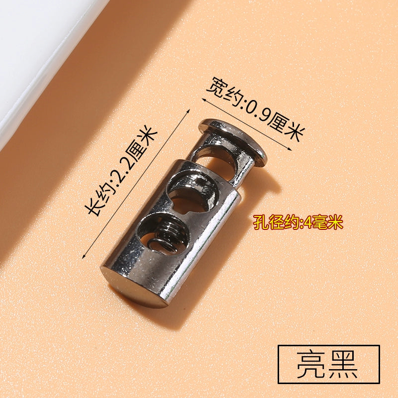 3543★ Hebilla de resorte de metal, hebilla fija para cordón de zapato, hebilla de nariz de cerdo con cordón para ropa, hebilla de tope para sombrero, botón de ajuste elástico para apretar