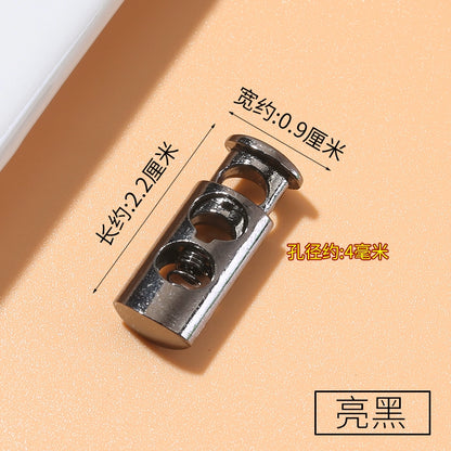 3543★ Hebilla de resorte de metal, hebilla fija para cordón de zapato, hebilla de nariz de cerdo con cordón para ropa, hebilla de tope para sombrero, botón de ajuste elástico para apretar