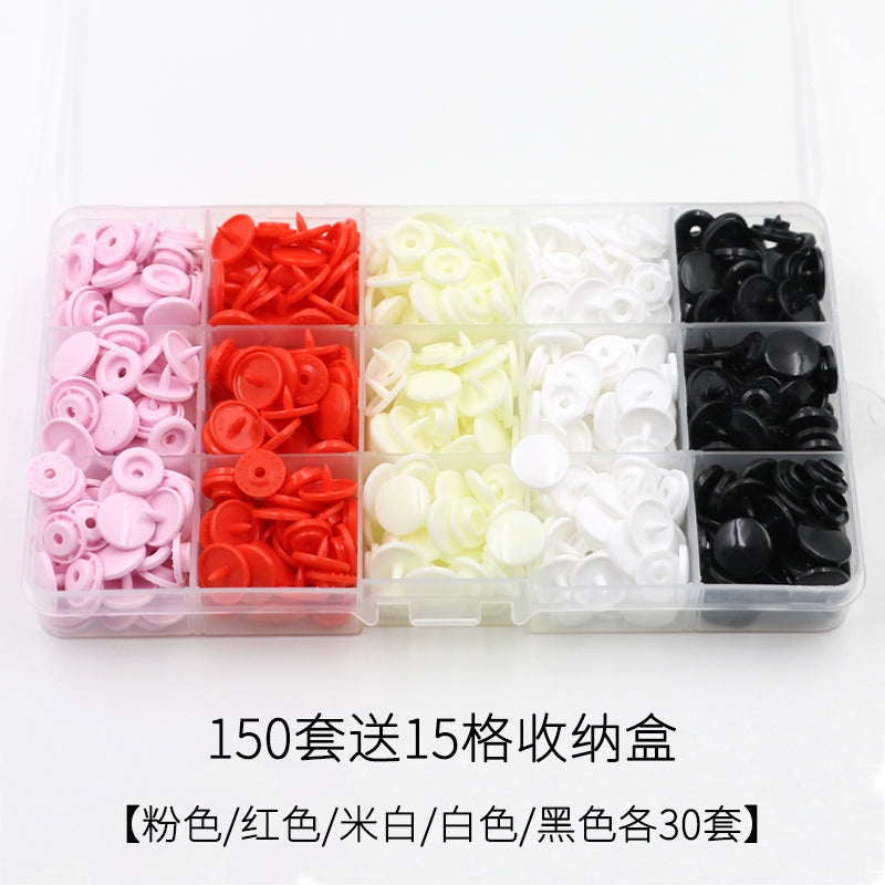 3412★  Button buttons Raincoat hidden buttons Plastic four-in-one buttons Children's overalls Pants Mother buttons Clothes Children's women's snap buttons