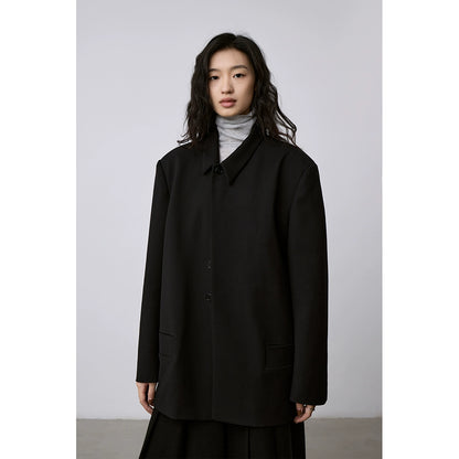 [Offre à durée limitée] Nouveau costume noir chinois Niche Chic décolleté automne et hiver veste haut de costume haut de gamme