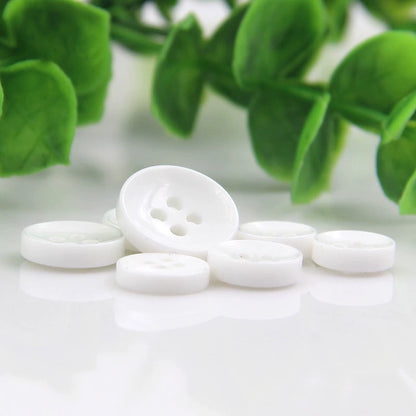 3344★  Round shirt resin button clothes white four-eye bowl shirt small button cardigan button coat clothing accessories