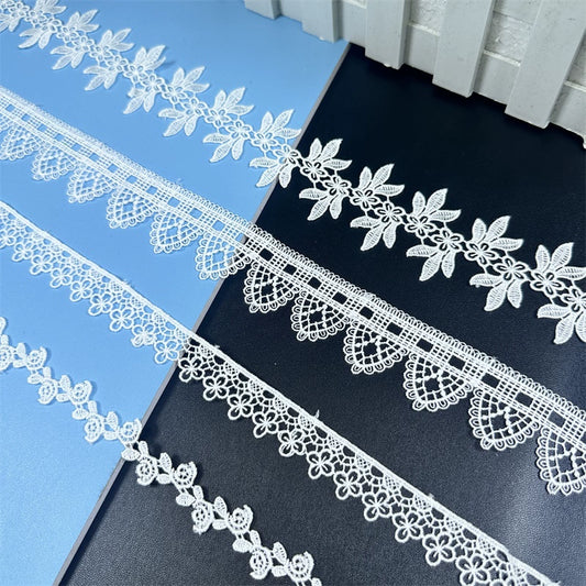 3668 Delicado bordado de poliéster, encaje soluble en agua, accesorios de encaje, bricolaje, ropa, collar, clavícula, cadena, tocado, correa de hombro, material