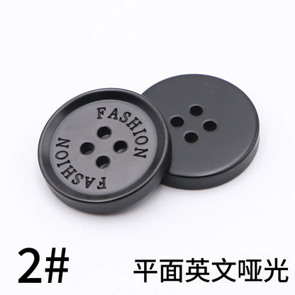 3445★ Botones redondos negros para abrigos, botones para chaquetas de traje para hombres y mujeres, accesorios versátiles para gabardinas y botones superiores.