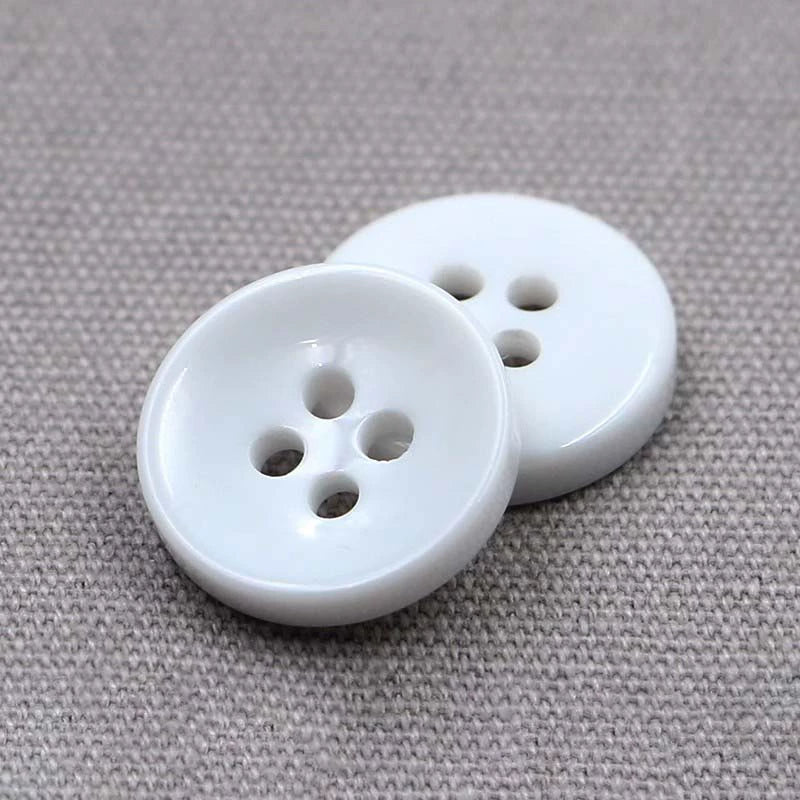 3344★  Round shirt resin button clothes white four-eye bowl shirt small button cardigan button coat clothing accessories