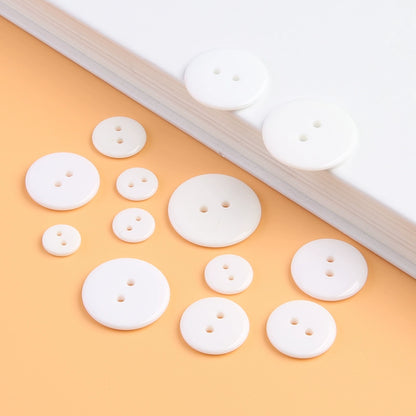 3309★ Resin white shirt round decorative buttons invisible bottom button shirt versatile pad button black button small button