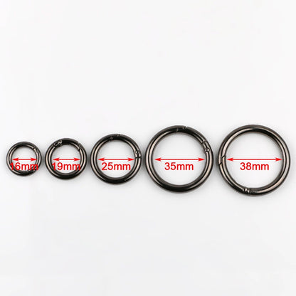 3532★ Anillo de metal de moda para bolso, botón, bolso, equipaje, zapatos, cadena decorativa, botón, abrigo, cortavientos, anillo abierto