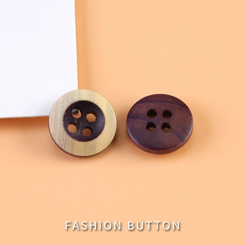 3329★  Fashion blouse buttons clothes cuffs small fragrant decorative buttons high-end cardigan sweater wooden round buttons