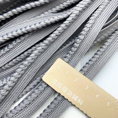 3846 ★ Spot 1.3cm negro y blanco gris negrita trenzada niño cinta maestra tira de brotes textiles para el hogar borde incrustado cuerda borde incrustado cuerda accesorios de ropa