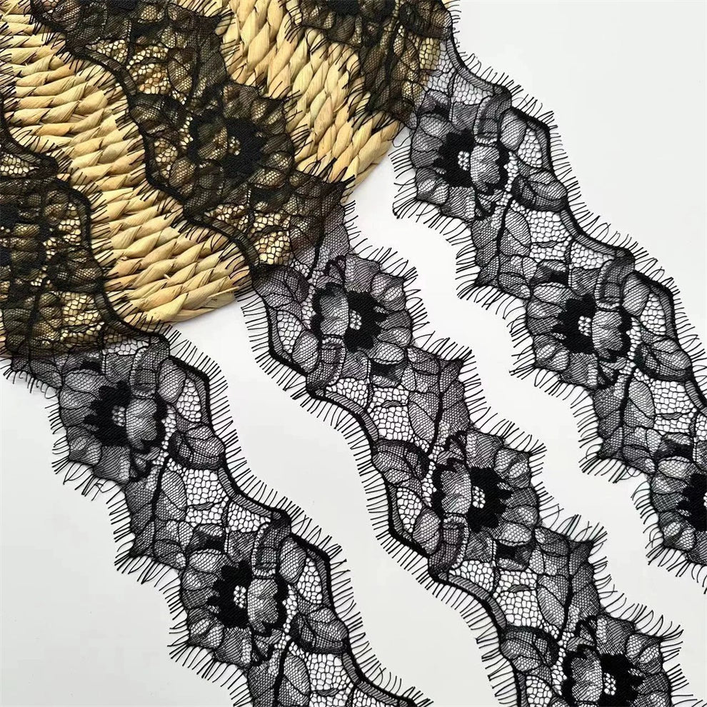 3754 Exportation française simple fleur dentelle à cils, bandoulière, ceinture matériel décoratif bricolage décolleté accessoires largeur 8CM