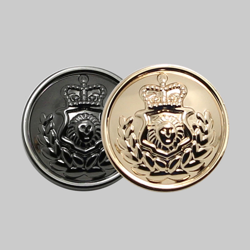 3415★  Metal buttons Crown lion head women's fashion buttons Versatile woolen coat trench coat decorative women's suit buttons