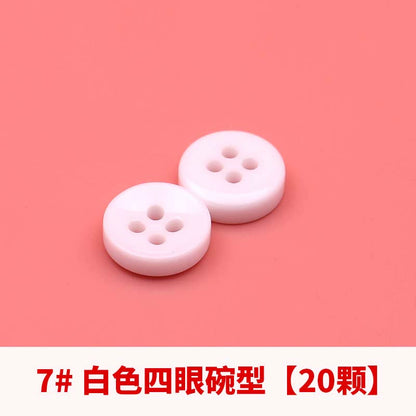 3358★  Versatile shirt buttons round transparent black and white buttons men's and women's shirts shirt cardigan polo shirt colored buttons