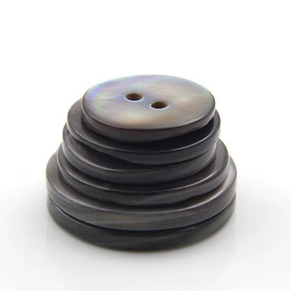 3393★  Black Round Eyes Shell Button Coat Versatile Women's Shirt Button Shirt DIY Material Shirt Sweater River Shell