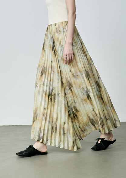 Falda de pintura al óleo de género artístico CAREMIND, falda irregular, diseño de nicho, falda plisada 