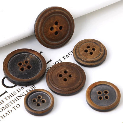 3426★ Botones decorativos de abrigo redondo para ropa de hombre y mujer, moda versátil, gabardina, suéter, chaqueta, accesorios con botones