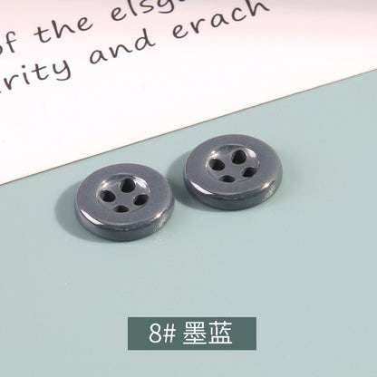 3337★  Four-eye round ceramic button men's and women's shirts cardigan cuffs neckline high-end buttons children's clothes button accessories