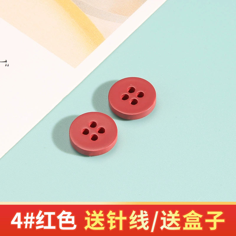 3330★  Shirt Resin Round Button Color Shirt Cardigan Versatile Buttons High-end Men's and Women's Clothes Cuffs Neckline Buttons