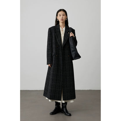 [Veste Piaget] CAREMIND Veste de costume simple classique noire et grise, longue, col plat, épaule avant