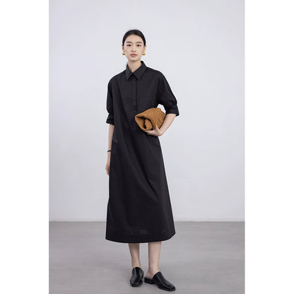 [Herramientas japonesas] El cuerpo en forma de pera de CAREMIND es ligeramente gordo, usa un vestido de cuello polo, un vestido mediano y largo de cercanías 