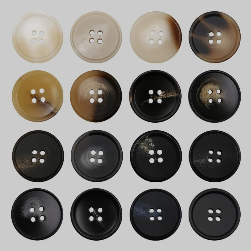 3450★ Accesorios de ropa versátiles Botón de abrigo de resina redondo Botón superior de chaqueta de gabardina Botones de traje negro para hombres y mujeres