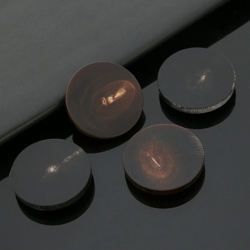 3462★ Gabardina con botones de cuerno real, abrigo con botones redondos, ropa superior, botones negros para mujer, traje de hombre, accesorios con botones para traje