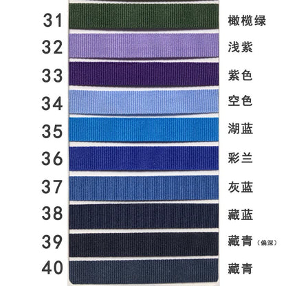 3880 40 colores en stock Tira de presión de borde de cuello de color de 1 cm, material auxiliar, cinta microelástica después de la tira de ribete de grano cruzado, tira lateral de la ropa