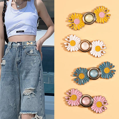 3506★ artefacto de ajuste de cintura pantalones falda circunferencia de cintura gran cambio pequeño botón jeans pantalones cintura botón ajustable mujeres