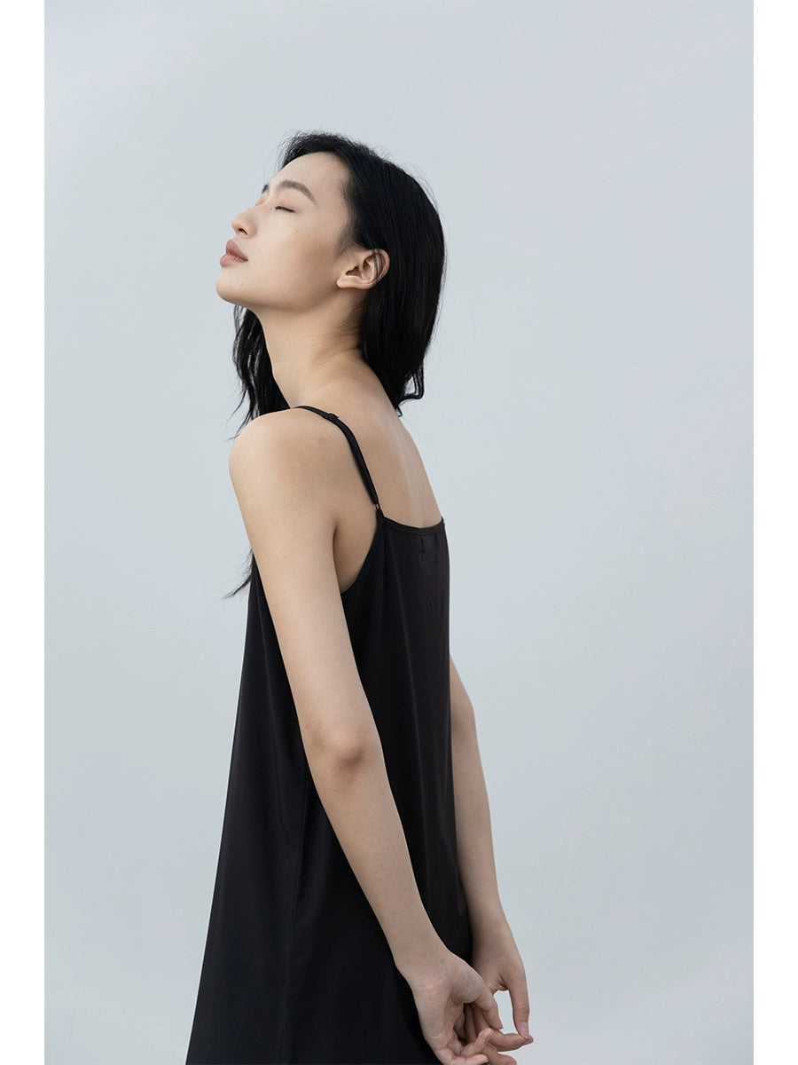 Vestido de base interior CAREMIND para mujer 2023, para las cuatro estaciones, se puede usar un color sólido, cómodo, de moda, con forro de falda, se puede usar solo 