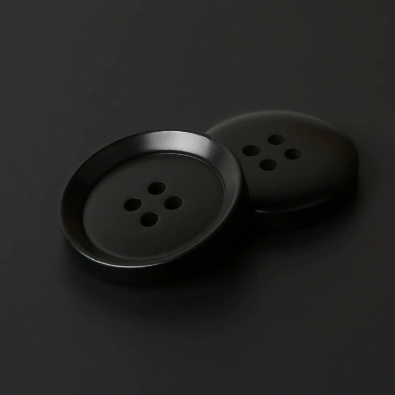 3446★ Botones redondos negros para abrigo, moda femenina, versátil, de lana, para suéter, chaqueta, cárdigan, gabardina, botones pequeños