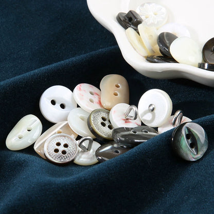 3341★  Shell shirt buttons high-end women's clothes cardigan shirt round buttons versatile children's baby buttons men