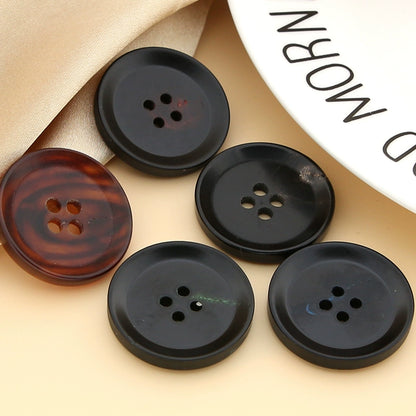 3420★  New, round black clothes decorative buttons men's and women's trench coats, sweaters, high-end versatile buttons, fashion buttons