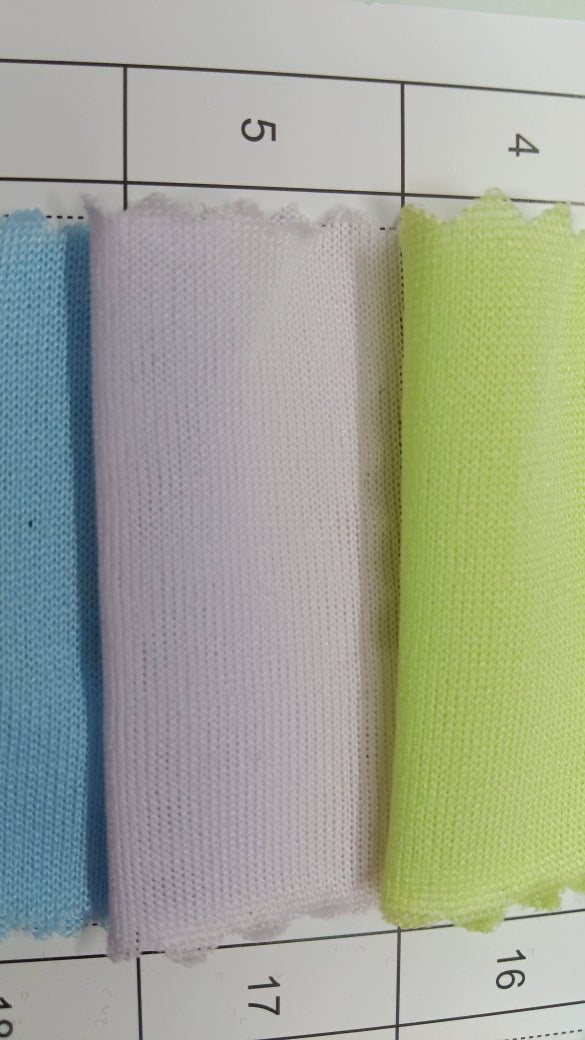 3905 Tejido elástico de verano, tejido fino de punto, forro de falda, tejido de imprimación absorbente de sudor, tejido de punto de una sola cara de alta elasticidad 8031