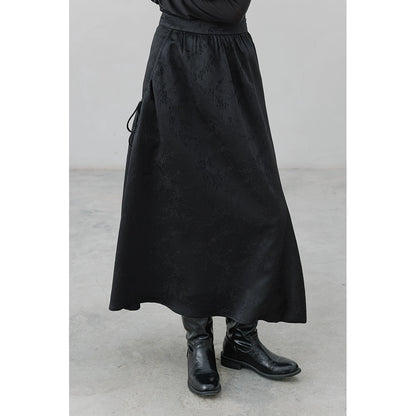 CAREMIND [Crepúsculo] Falda nueva original Falda de textura jacquard de industria pesada Falda de viaje para mujer 