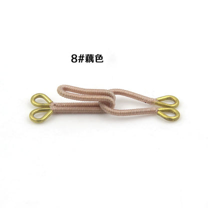3513★ Accesorios de ropa, par de ganchos para abrigos, tela revestida de latón, botón de estilo, botón de gancho oscuro, botón de gancho manual, botón de ajuste invisible
