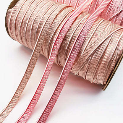 3849 Spot 39 colores 1 cm borde fino cinta maestra de seda brillante tira de brotes ribete cuerda borde incrustado tira cincha accesorios de ropa