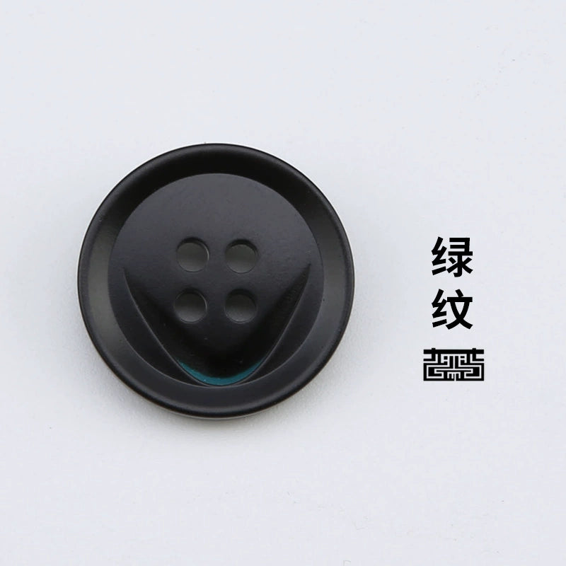 3439★ Abrigo de traje para mujer, botones decorativos de alta gama, botones redondos, ropa, chaqueta, suéter, traje, botones negros, botones de resina