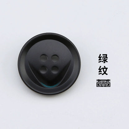 3439★ Abrigo de traje para mujer, botones decorativos de alta gama, botones redondos, ropa, chaqueta, suéter, traje, botones negros, botones de resina