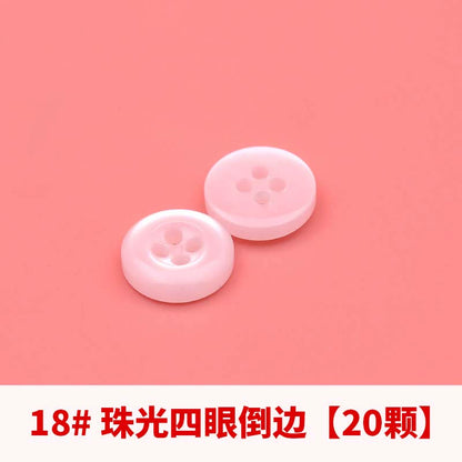 3358★  Versatile shirt buttons round transparent black and white buttons men's and women's shirts shirt cardigan polo shirt colored buttons