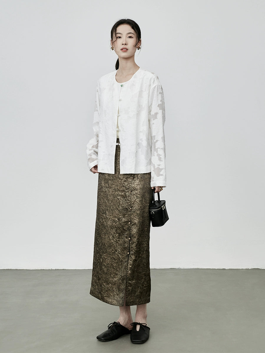 Falda plisada con volantes y diseño de nicho francés CAREMIND, falda recta de cintura alta para niños 